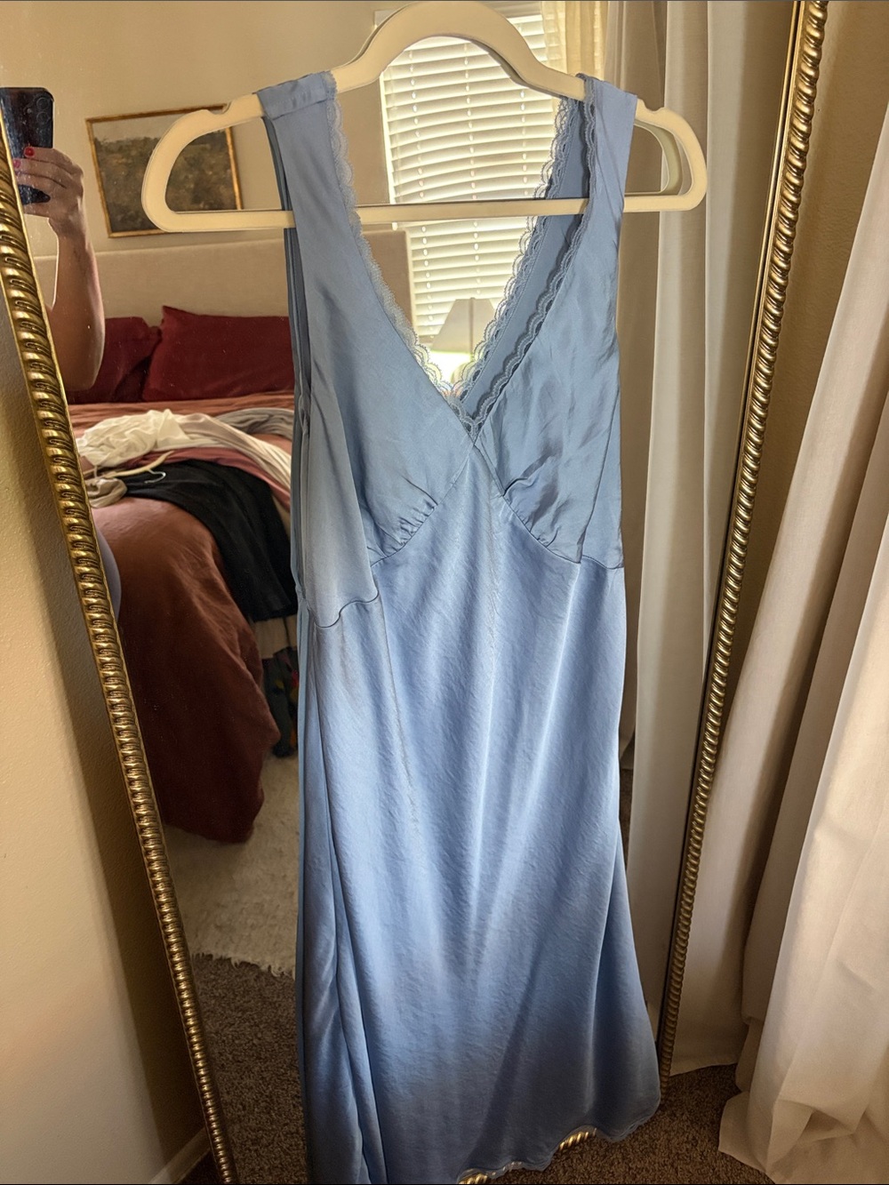 American Eagle Outfitters Light Blue Slip Dress